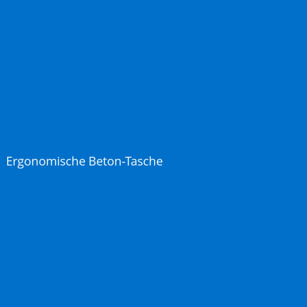 Ergonomische Beton-Tasche